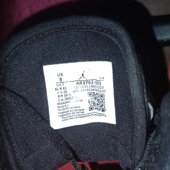 Nike Black Sneakers with Red Jumpman Logo